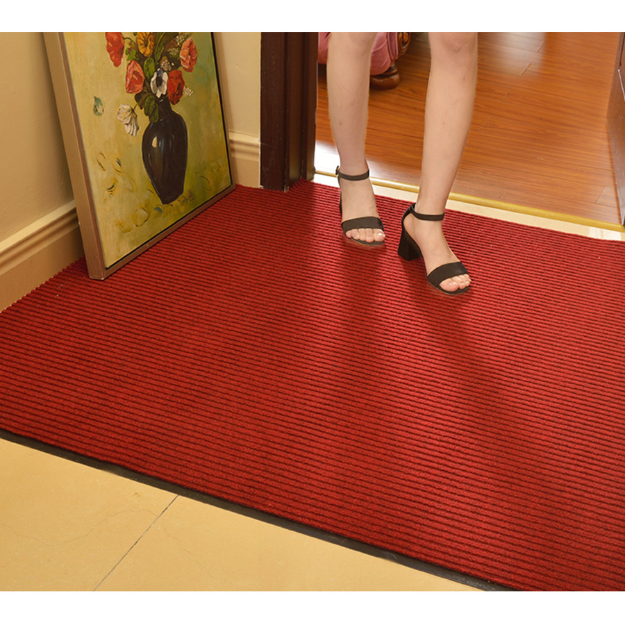 Flat Ring Printed Polypropylene Door Mats With Rubber Back