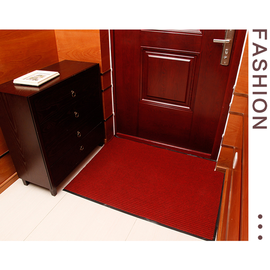 Flat Ring Printed Polypropylene Door Mats With Rubber Back