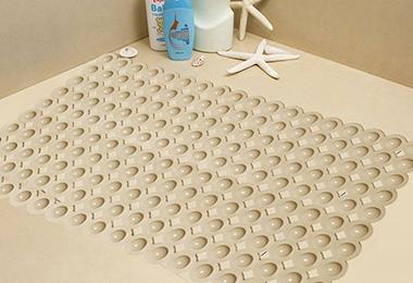 PVC Footprint Anti-Slip Bath Mats With Suction Cup